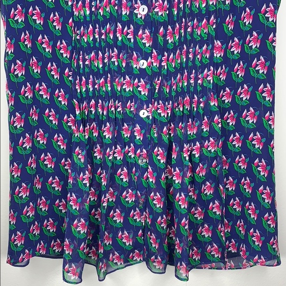 SOLD// Diane Von Furstenburg Floral Blouse - Picture 6 of 8